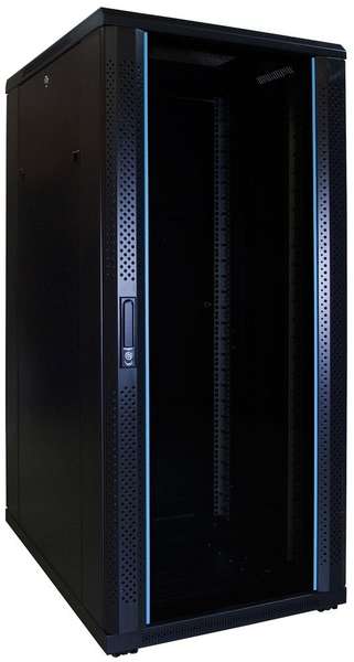 Naar omschrijving van AST19-6827 - 27U, 19Inch serverkast, glazen deur (BxDxH) 600x800x1316mm