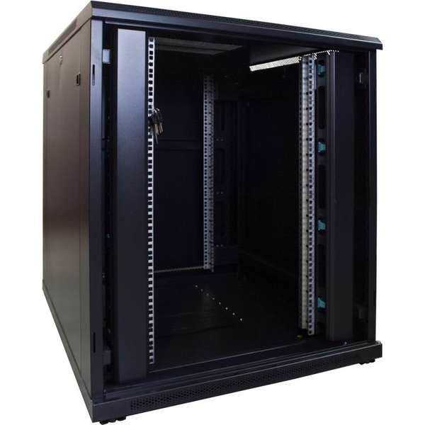 Naar omschrijving van AST19-8018 - 18U, 19Inch serverkast, glazen deur (BxDxH) 800x1000x916mm