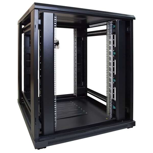 Naar omschrijving van AST19-8018PP - 18U, 19Inch serverkast, geperforeerde deuren (BxDxH) 800x1000x916mm