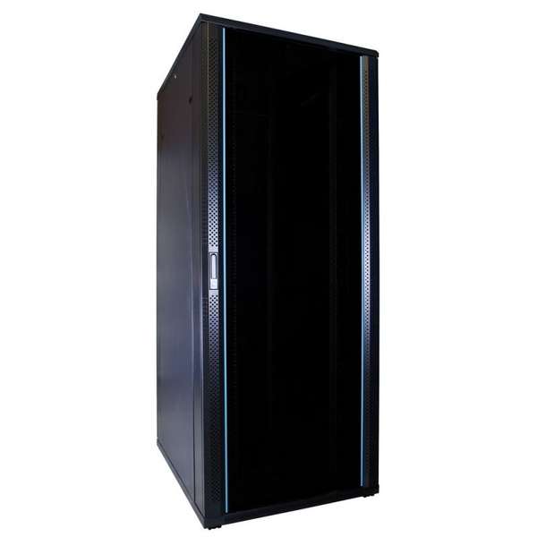 Naar omschrijving van AST19-8042 - 42U, 19 Inch, glazen voordeur en metalen achterdeur, (BxD) 800x1000