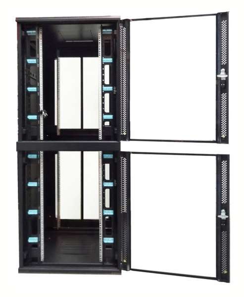 Naar omschrijving van AST19-8042GC - 19' Serverkast, 42U glazen deuren, 2 Compartimenten BxDxH 800x1000x2000mm