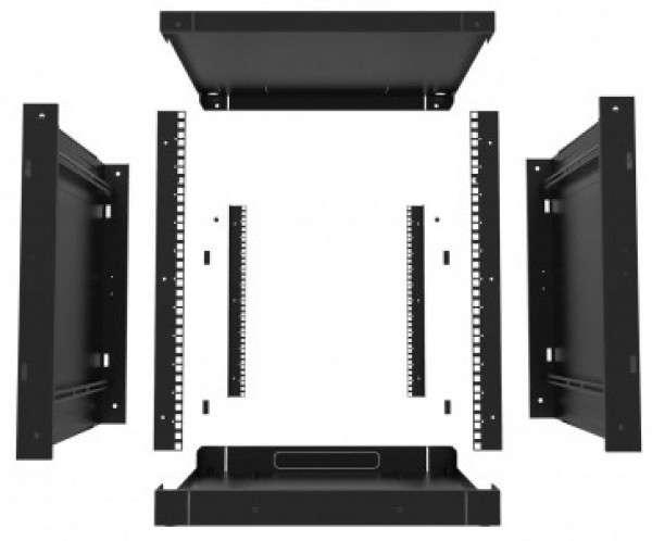 Naar omschrijving van AST19-8042PDF - 42U, 19Inch serverkast, geperforeerde deuren ongemonteerd (BxDxH) 800x1000x1983mm
