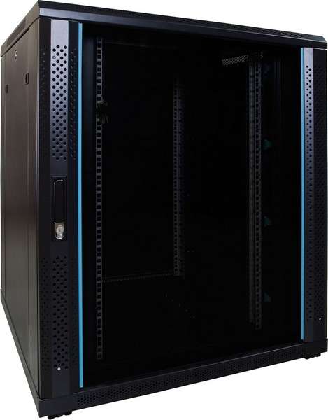 Naar omschrijving van AST19-8818 - 18U, 19Inch serverkast, glazen deur (BxDxH) 800x800x916mm