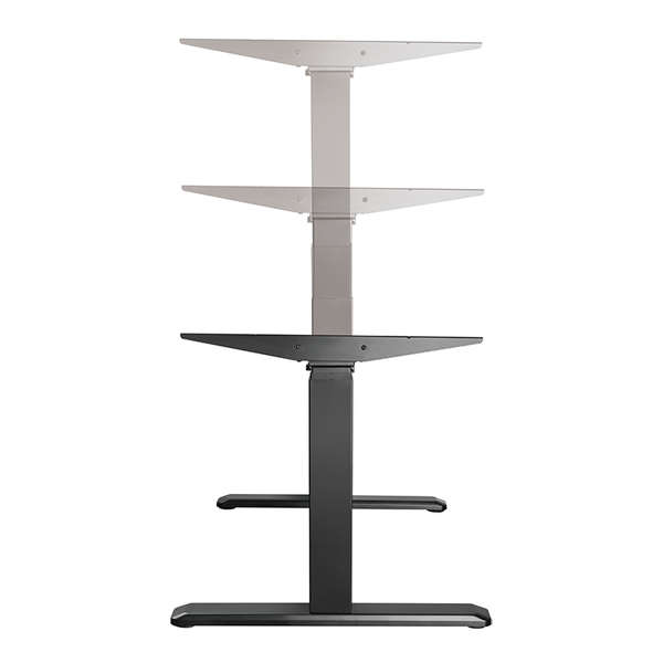 Naar omschrijving van EO0001 - Dual motor sit-stand desk frame, 3 column stages, black