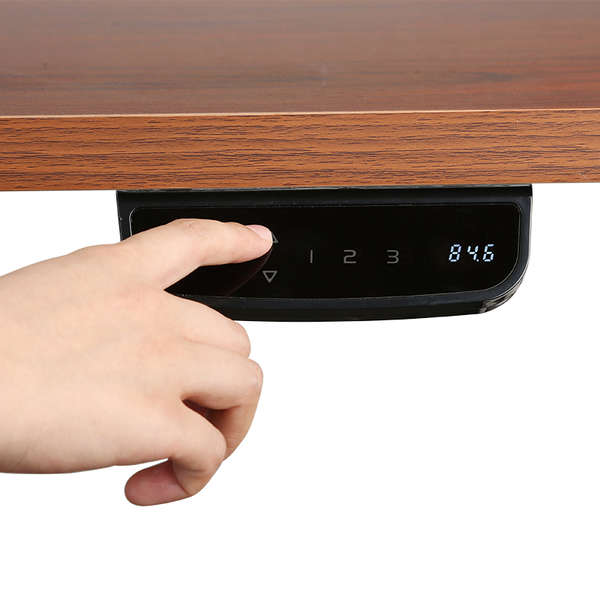 Naar omschrijving van EO0001 - Dual motor sit-stand desk frame, 3 column stages, black