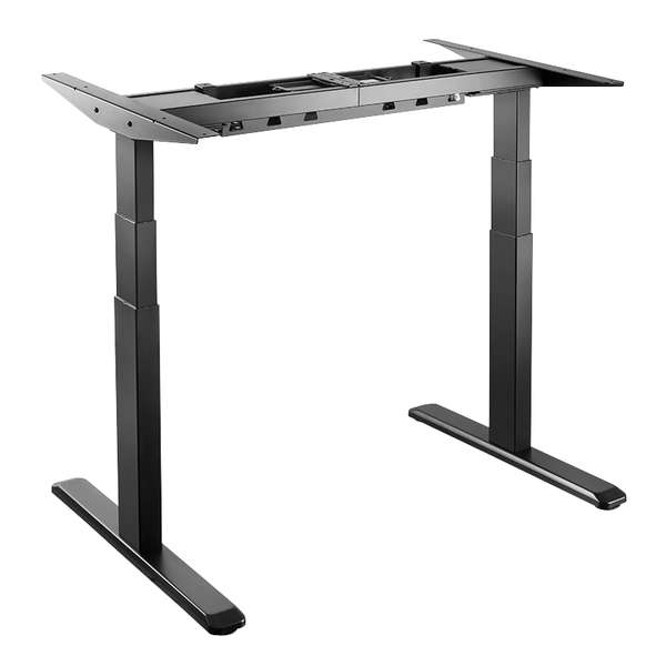 Naar omschrijving van EO0001 - Dual motor sit-stand desk frame, 3 column stages, black