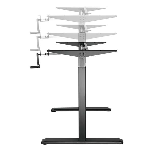 Naar omschrijving van EO0010 - Manually hight-adjustable sit-stand desk frame