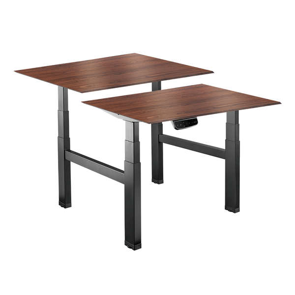 Naar omschrijving van EO0018 - Triple motor sit-stand desk frame, face-to-face design