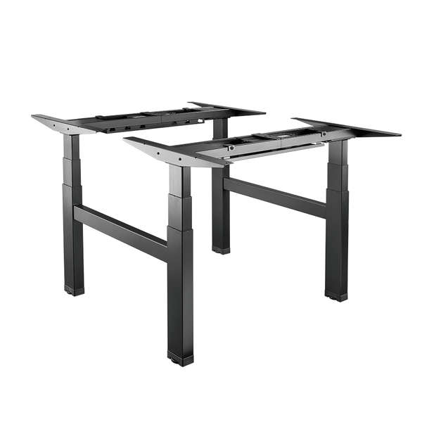 Naar omschrijving van EO0018 - Triple motor sit-stand desk frame, face-to-face design
