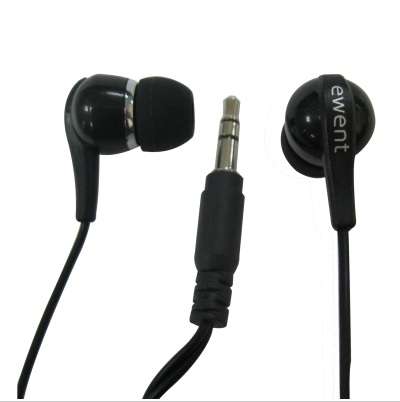 Naar omschrijving van EW3584 - Ewent Oordopjes, 3.5mm jack, 1.2m, zwart