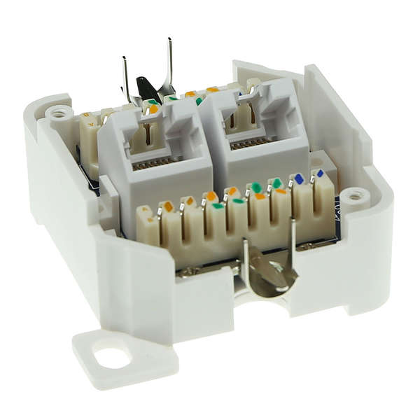 Naar omschrijving van FA5006 - ACT Modulair opbouwdoos unshielded 2 ports German Style CAT5E