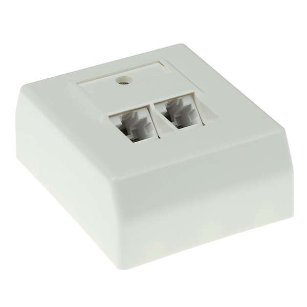 Naar omschrijving van FA5006 - ACT Modulair opbouwdoos unshielded 2 ports German Style CAT5E
