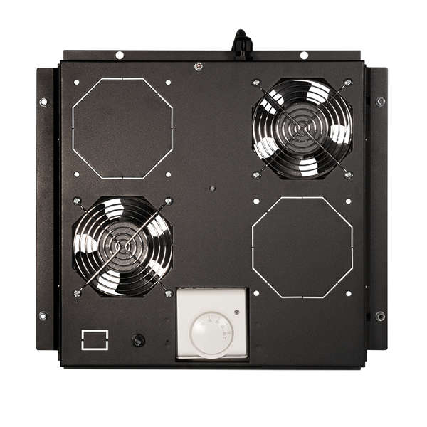 Naar omschrijving van FAS121B - Roof fan tray for floor standing cabinet with 2 fans, black
