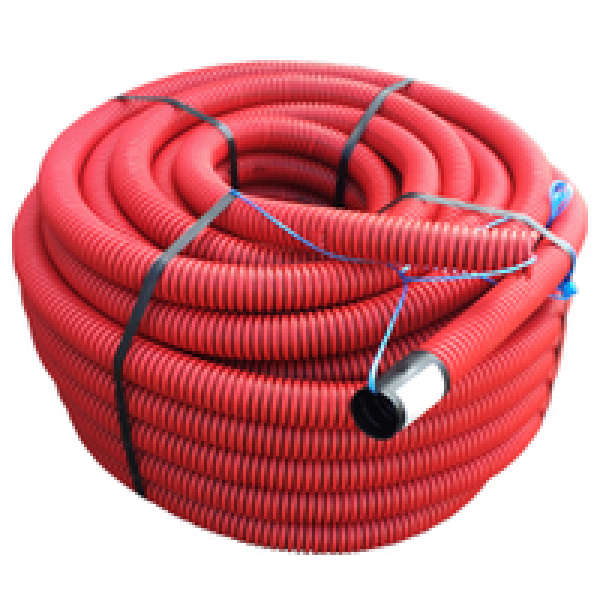 Naar omschrijving van FB006 - 110mm mantelbuis met trekdraad en koppelstuk lengte 50 meter.