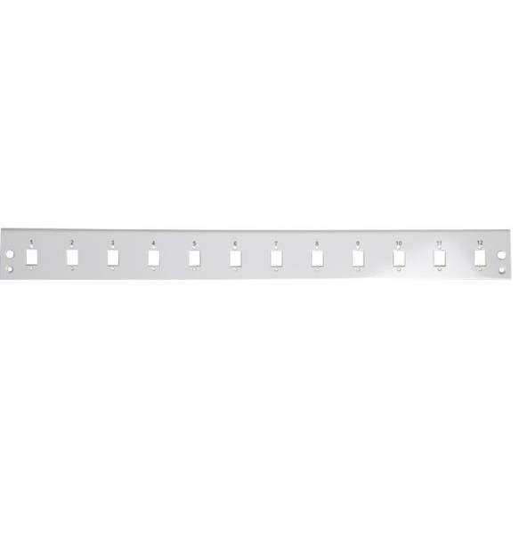 Naar omschrijving van 53024-1 - Frontplaat 12-v duplex LC Grijs