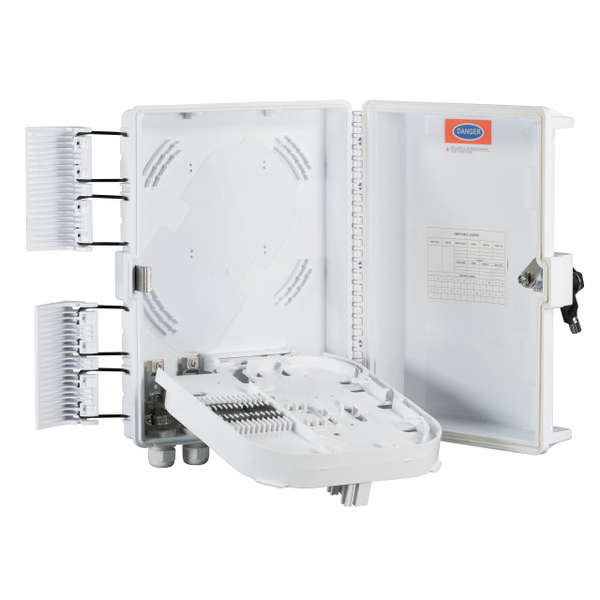 Naar omschrijving van FTTH-BOX-OUT-1 - Wand aansluitbox voor glasvezelkabels IP65 voor 16 fibers