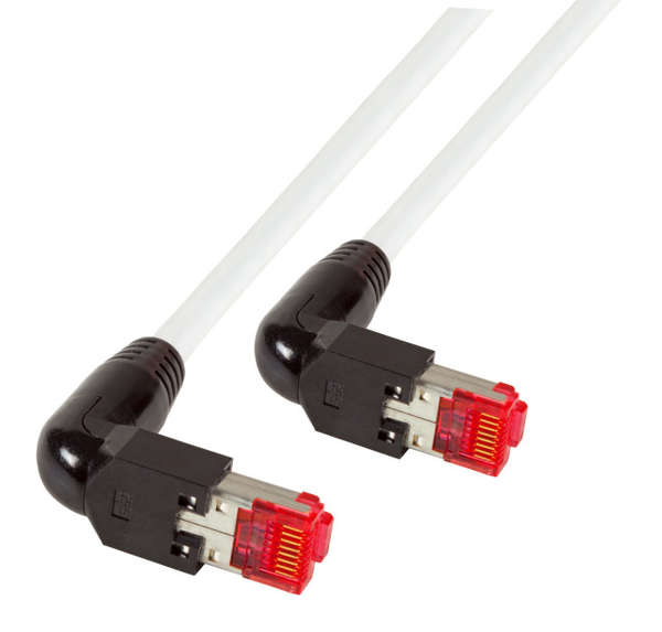 Naar omschrijving van K4137WS-015 - Cat.6A TM21 Patch Cable S/FTP 90gr. Angled, Wit, 1,5 Mtr.