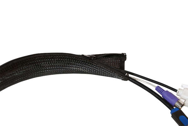 Naar omschrijving van KAB0046 - Flexible cable protection with zipper, 30 x 20 x 1000 mm