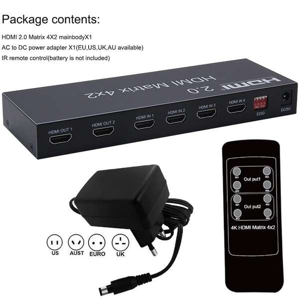 Naar omschrijving van 4X2-HDMI-MATRIX - HDMI Matrix 4x2