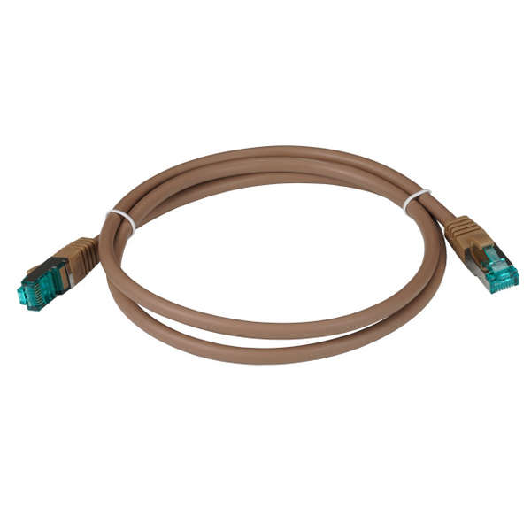 Naar omschrijving van SL6ABR020 - Patch Cat.6A 10G S/FTP PIMF Bruin 2m