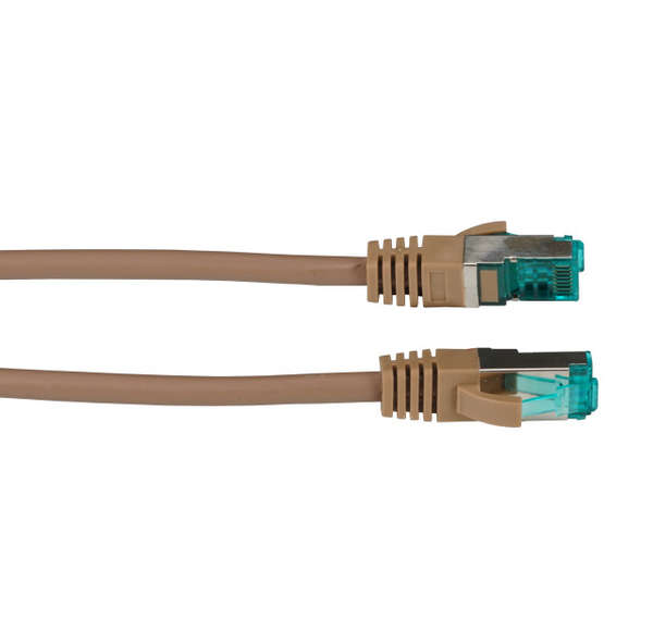 Naar omschrijving van SL6ABR0015 - Patch Cat.6A 10G S/FTP PIMF Bruin 0,15m