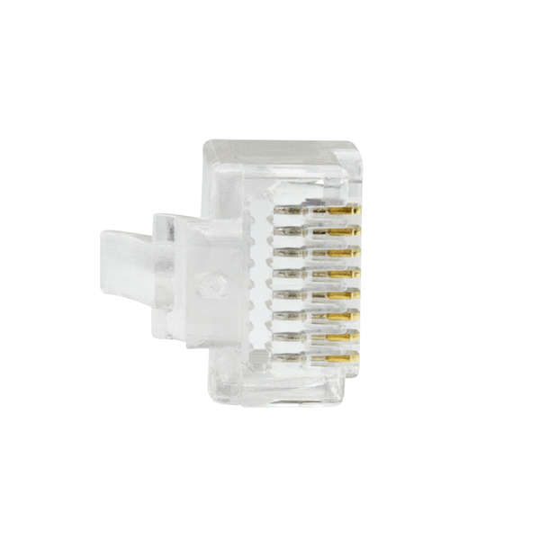 Naar omschrijving van TD168B - RJ45 modular easy plug Cat.6 UTP RJ45, open front, 25 stuks