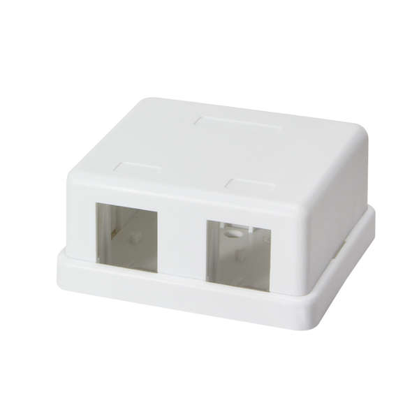 Naar omschrijving van NK4036 - Empty box for 2 keystone modules, surface mount, white
