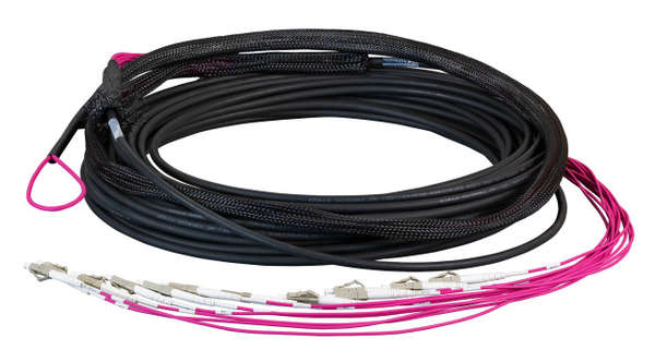 Naar omschrijving van O8342L160OM4 - Trunk cable U-DQ(ZN)BH 12 vezels 50/125, LC/LC OM4, 160 meter