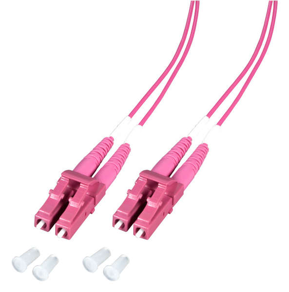 Naar omschrijving van OM4LCLC005E-D - Duplex Glasvezel Patchkabel LC-LC 50/125 OM4 0,5m Dikte 1,2mm