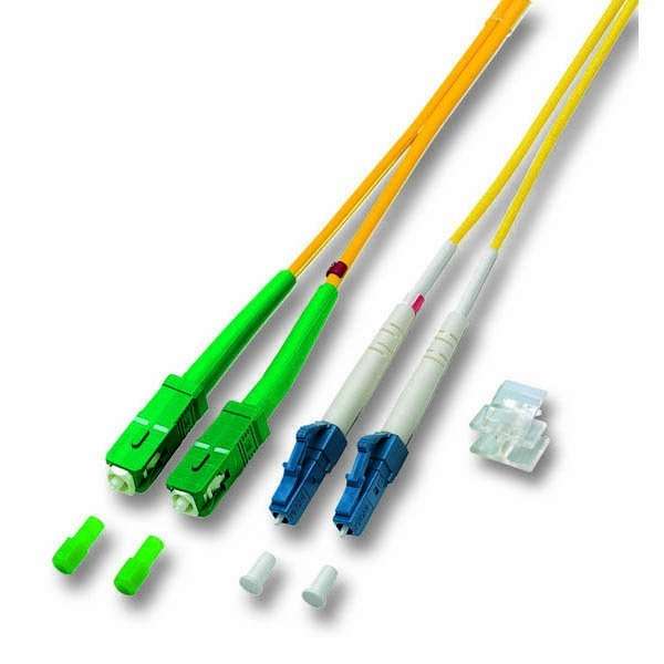 Naar omschrijving van OS2LCS9240X - Duplex Glasvezel Patchkabel LC-SC-APC 9gr 9/125 OS2, Flat Oval, 24m