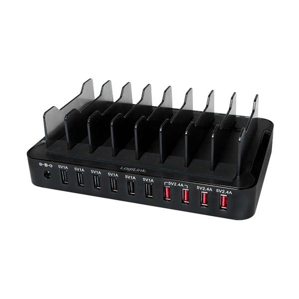 Naar omschrijving van PA0141 - USB charging station, 10x USB ports, 66W