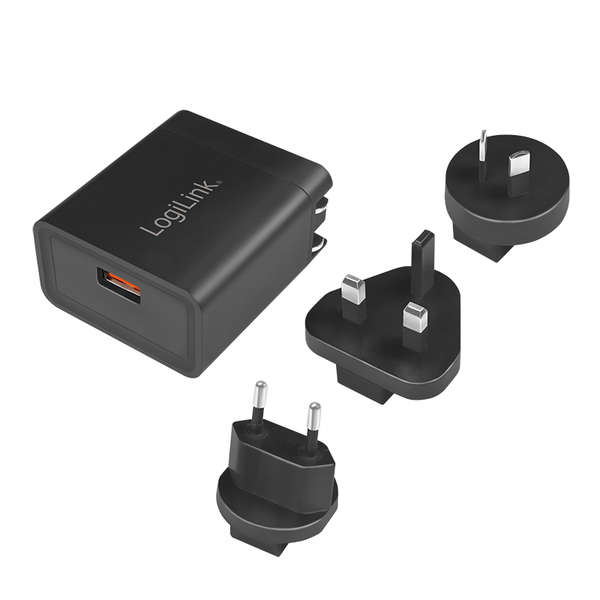 Naar omschrijving van PA0188 - USB Travel Charger, 18W with QC 3.0 USB Port
