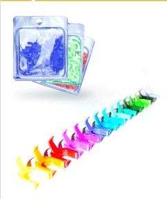 Naar omschrijving van BE-PC - 50 stuks patchclip blauw (zie BE/PC in tabel)