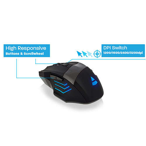 Naar omschrijving van PL3300 - Ewent Gaming muis, USB, 3200 dpi