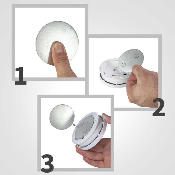 Naar omschrijving van SC0005 - Bevestigingsset voor rookmelder, magnetisch