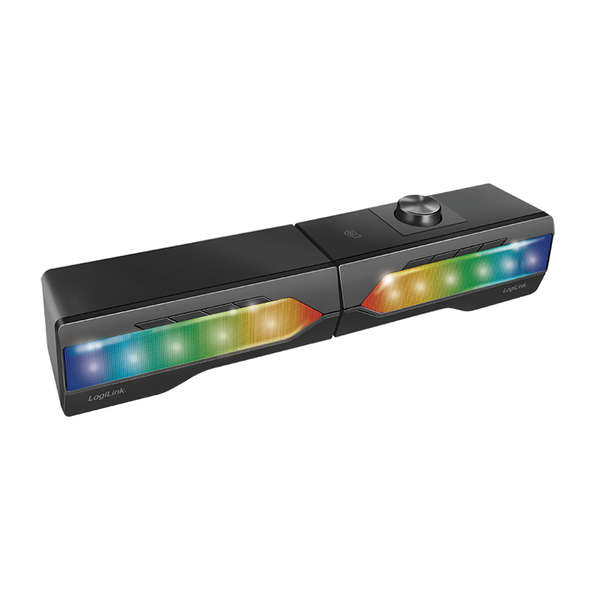 Naar omschrijving van SP0059 - Aanbieding Mobiele soundbar met feestverlichting 2 in 1 gaming geluidssysteem