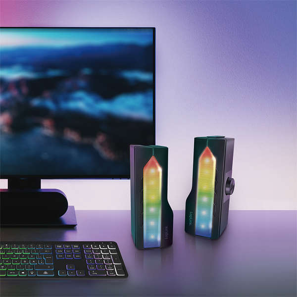 Naar omschrijving van SP0059 - Aanbieding Mobiele soundbar met feestverlichting 2 in 1 gaming geluidssysteem