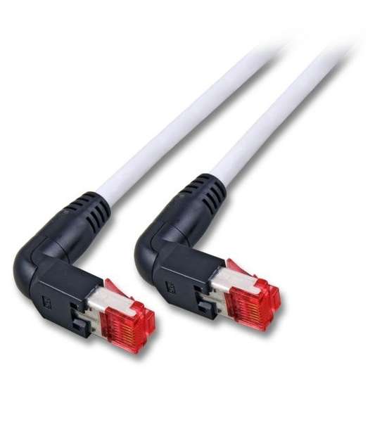 Naar omschrijving van K4137WS-030 - Cat.6A TM21 Patch Cable S/FTP 90gr. Angled, Wit, 3 Mtr.
