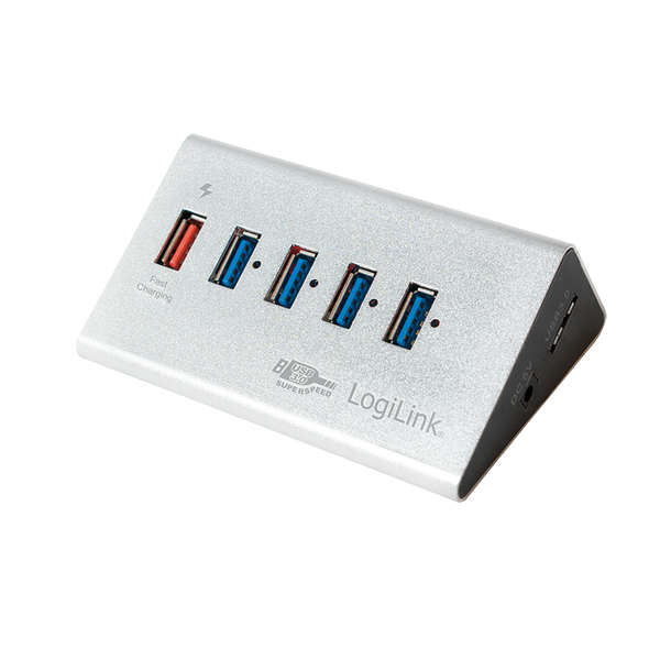Naar omschrijving van UA0227 - USB 3.0 High Speed hub 4-port + 1x Fast Charging port