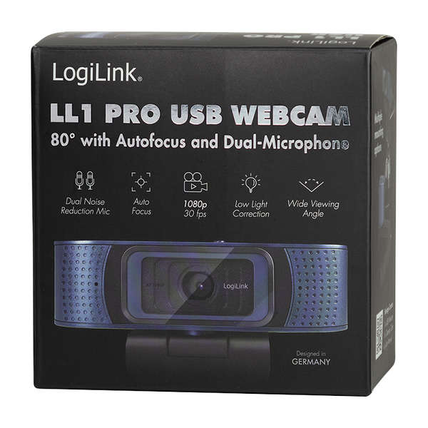 Naar omschrijving van UA0379 - HD USB webcam Pro, 80°, dual microphone, auto focus, privacy cover